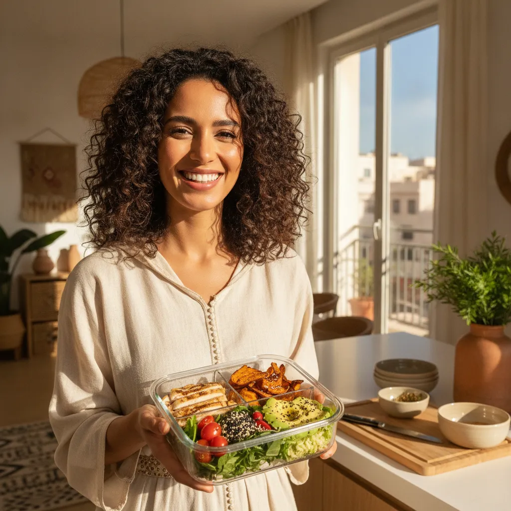 Un repas frais récupéré au bureau